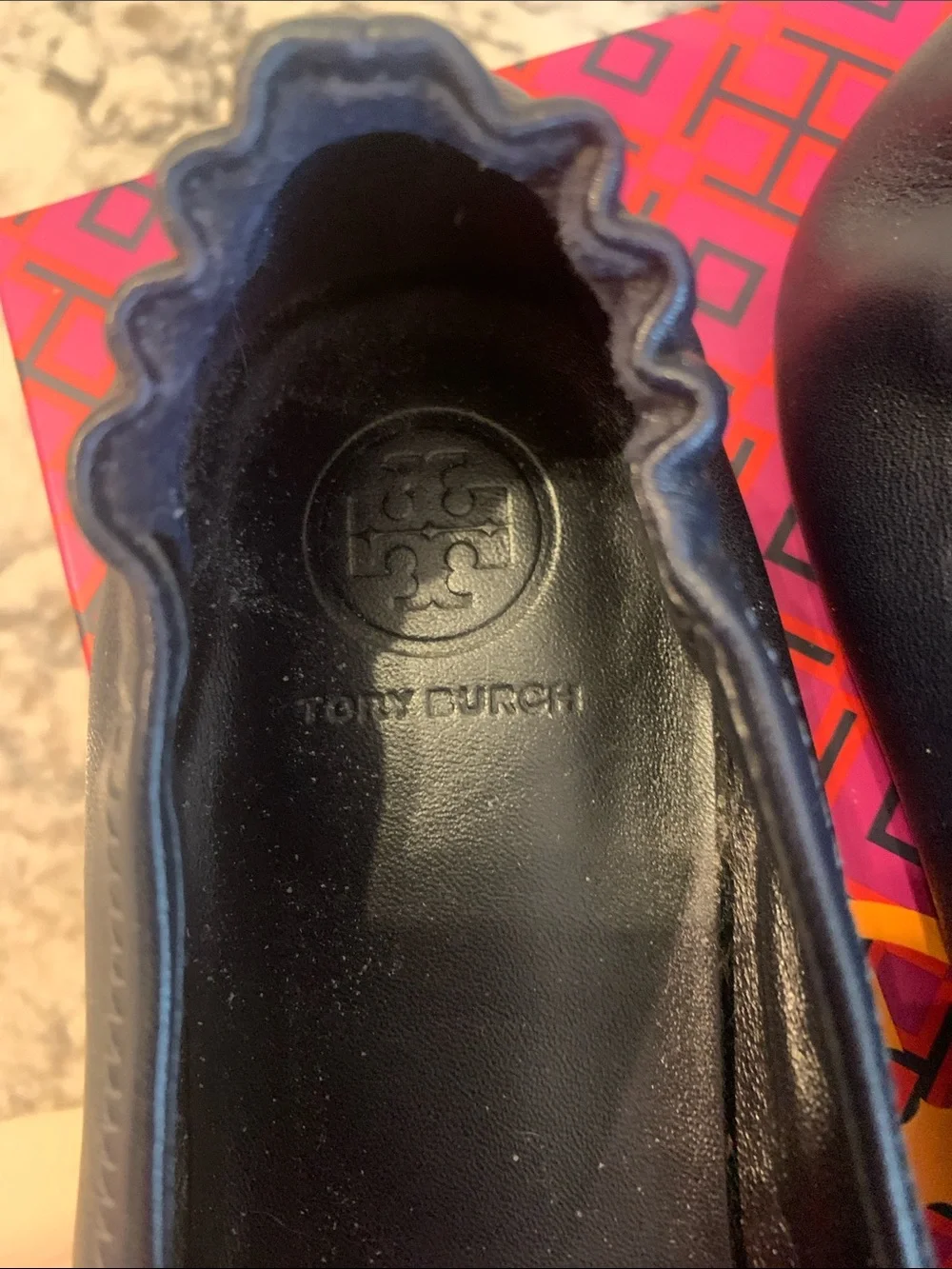 Tory Burch navy leather